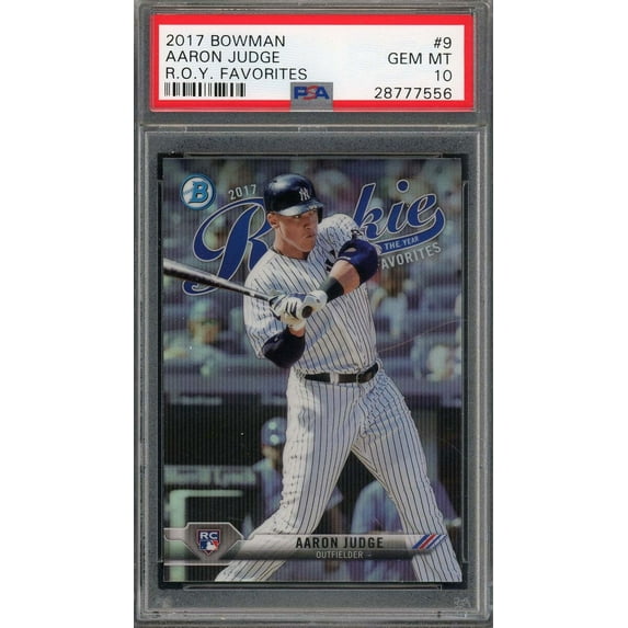 Aaron Judge 2017 Bowman ROY Favorites Baseball Rookie Card #9 Graded PSA 10