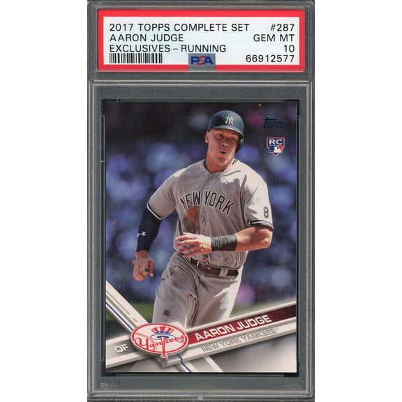 Aaron Judge 2017 Topps Complete Baseball Rookie Card RC #287 Graded PSA 10