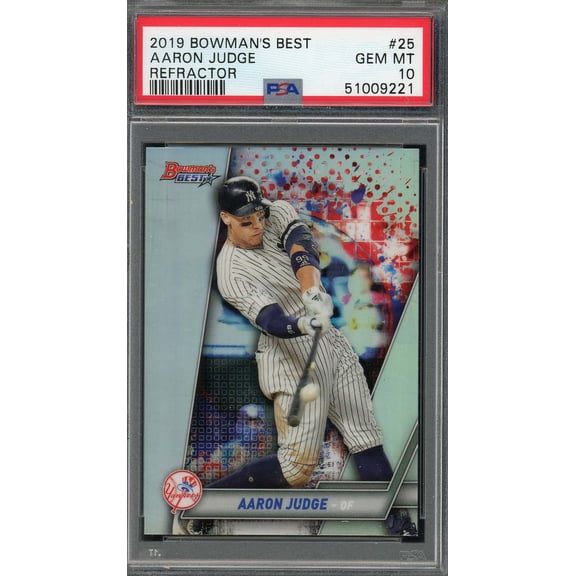 Aaron Judge 2019 Bowmans Best Refractor Baseball Card #25 Graded PSA 10