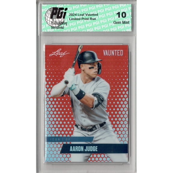 Aaron Judge 2024 Leaf Vaunted Metal #VM-20 Red #1 of 2 Made Rare Card PGI 10