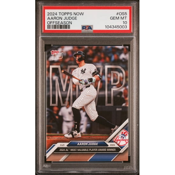 Aaron Judge 2024 Topps Now Offseason MVP Baseball Card #OS5 Graded PSA 10