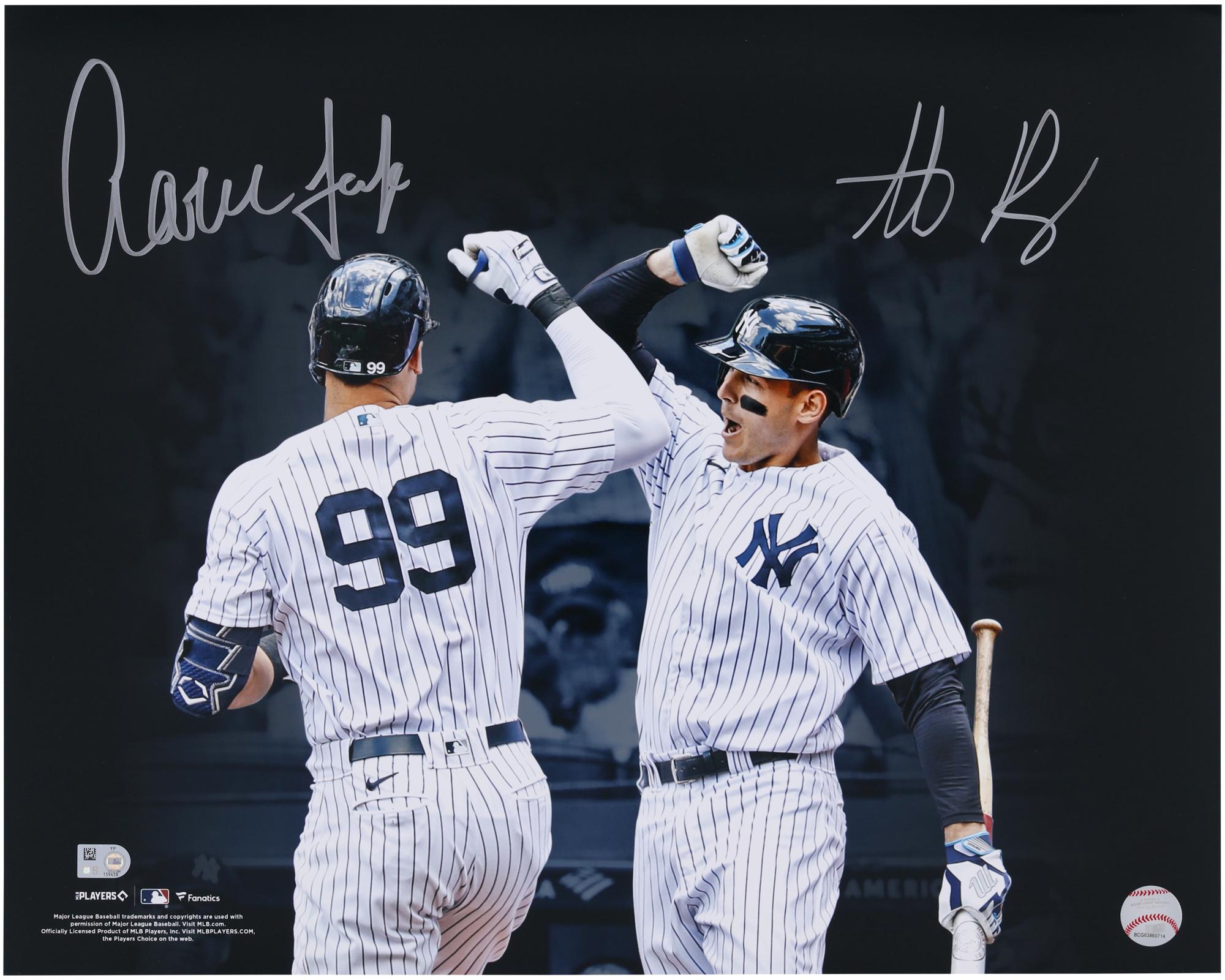 Aaron Judge & Anthony Rizzo New York Yankees Dual-Signed 16'' x 20'' Celebration Photograph - Fanatics Authentic Certified