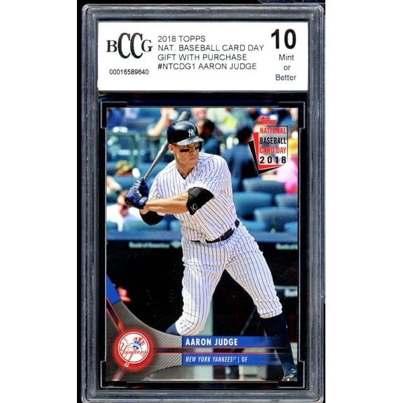 Aaron Judge Card 2018 Topps Nat Baseball Card Day #Ntcdg1 BGS BCCG 10