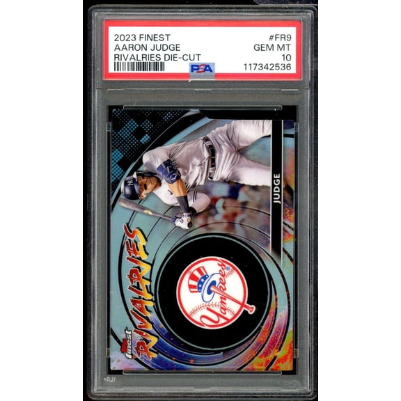 Aaron Judge Card 2023 Finest Rivalries Die-Cut #Fr9 PSA 10