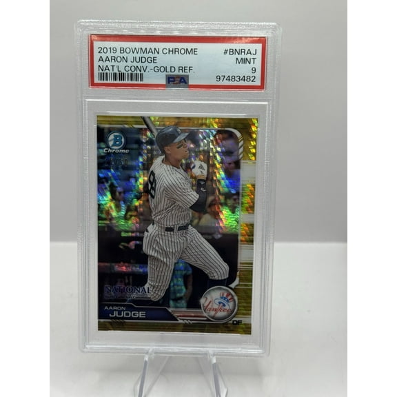 Aaron Judge Gold Refractor 15/50 PSA 9 2019 Bowman Chrome National Convention