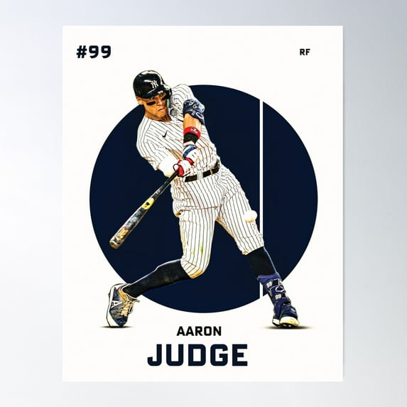 Aaron Judge Minimalist Poster Poster Wall Art, Modern Wall Decor For Living Room Bedroom, 16x24 UNFRAMED