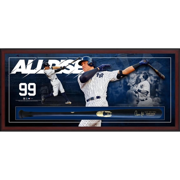 Aaron Judge New York Yankees Framed Autographed Bat Collage Shadowbox