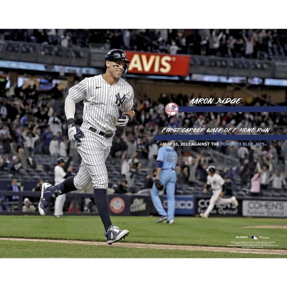 Aaron Judge New York Yankees Unsigned 1st Career Walk Off Home Run Photograph
