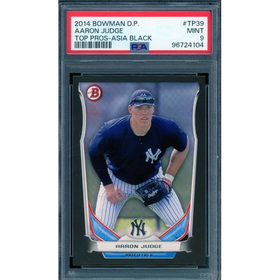 Aaron Judge Rookie Card 2014 Bowman DP Top Prospects Asia Black #TP39 PSA 9