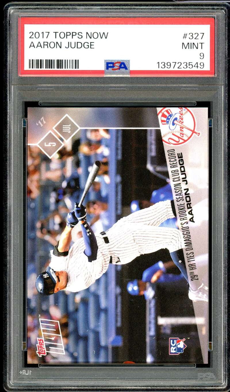 Aaron Judge Rookie Card 2017 Topps Now #327 PSA 9 - Walmart.com