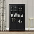 thumbnail image 1 of Aaron Lane Bookcase with Sliding Glass Doors, Black, 1 of 9