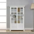 thumbnail image 1 of Aaron Lane Bookcase with Sliding Glass Doors, White, 1 of 9