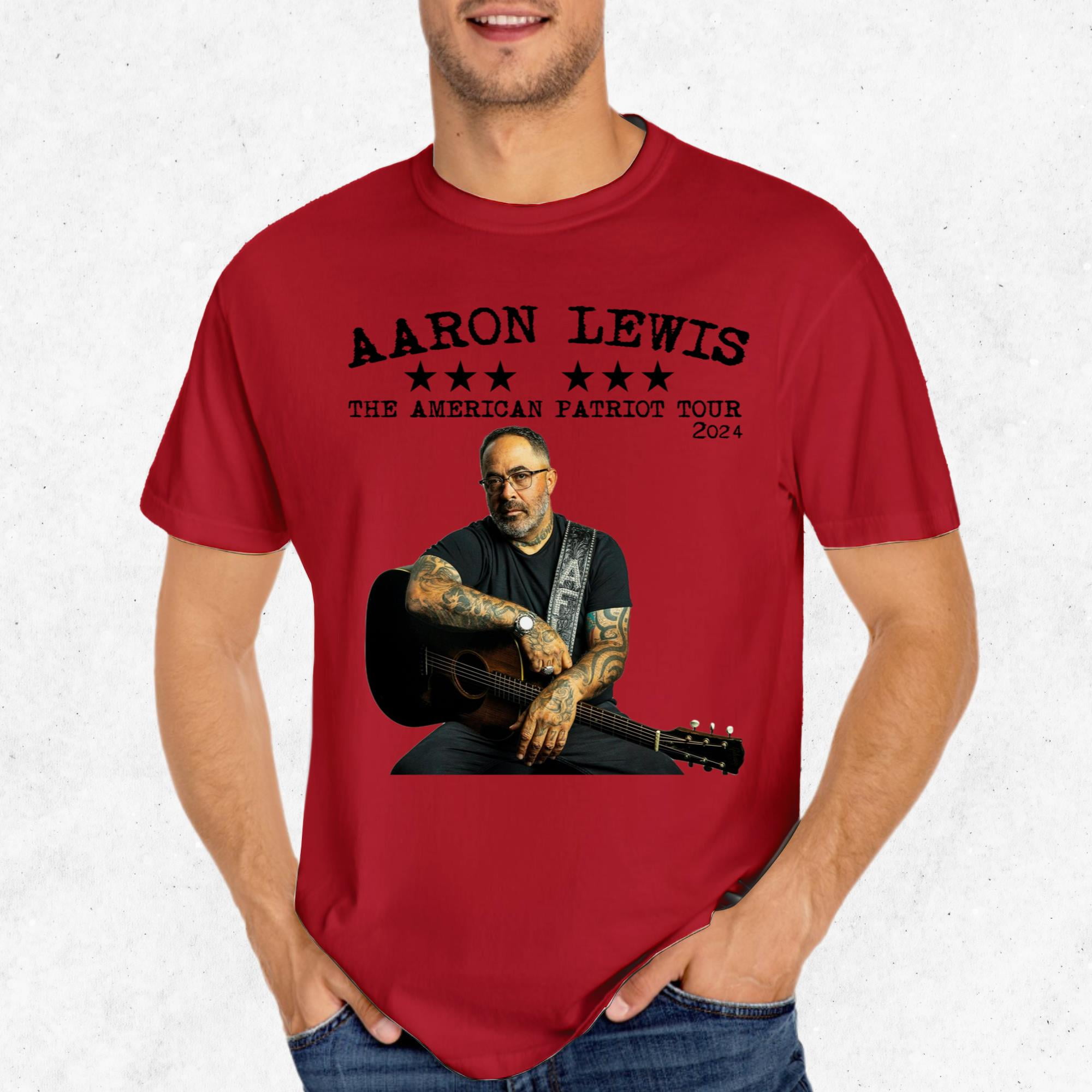 Aaron Lewis The American Patriot Tour 2024 T-Shirt – Country Rock …