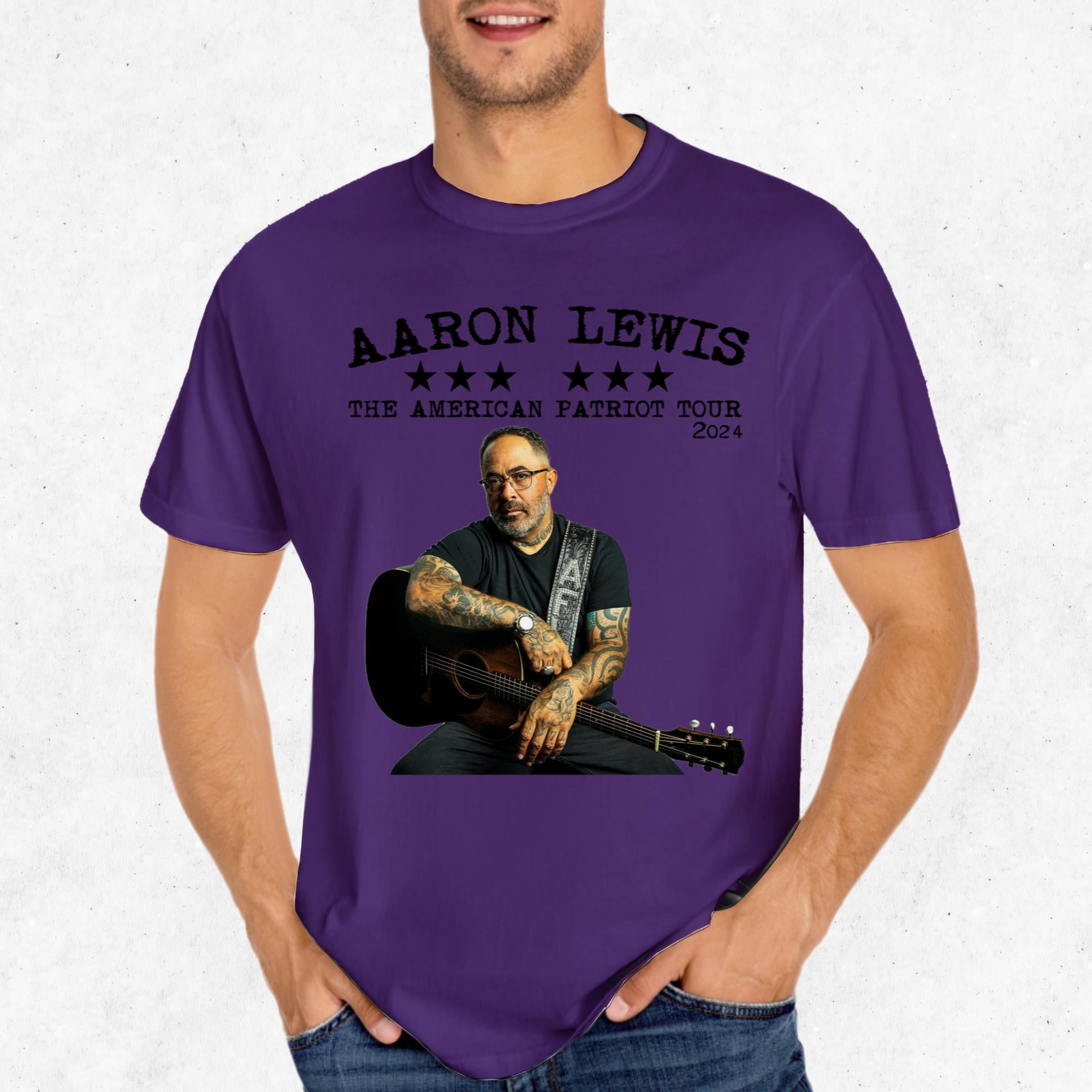 Aaron Lewis The American Patriot Tour 2024 T-Shirt – Country Rock …