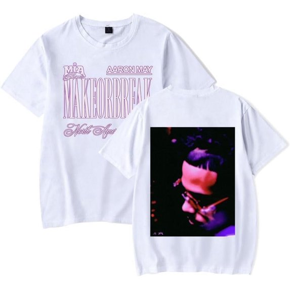 Aaron May MAKEORBREAK 2024 North American Tour T-Shirt Casual Crew Neck Short Sleeve Cotton T-Shirt