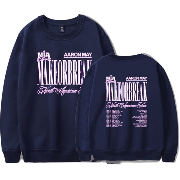 Aaron May MAKEORBREAK North American Tour Sweatshirt Fashion Crewneck for Men Casual Pullover