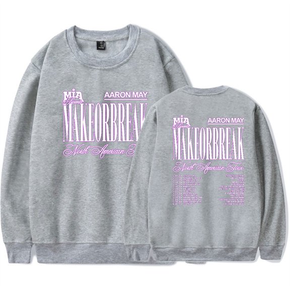 Aaron May MAKEORBREAK North American Tour Sweatshirt Fashion Crewneck for Men Casual Pullover