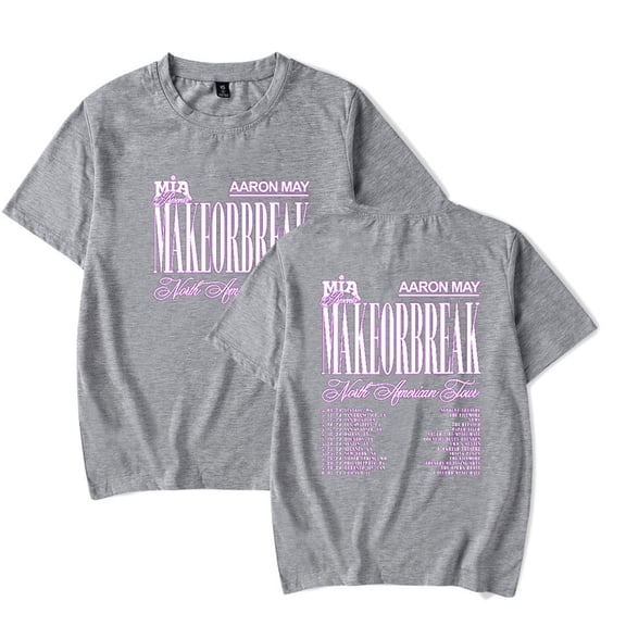 Aaron May MAKEORBREAK North American Tour T-shirt Fashion Short Sleeve Crewneck Tee