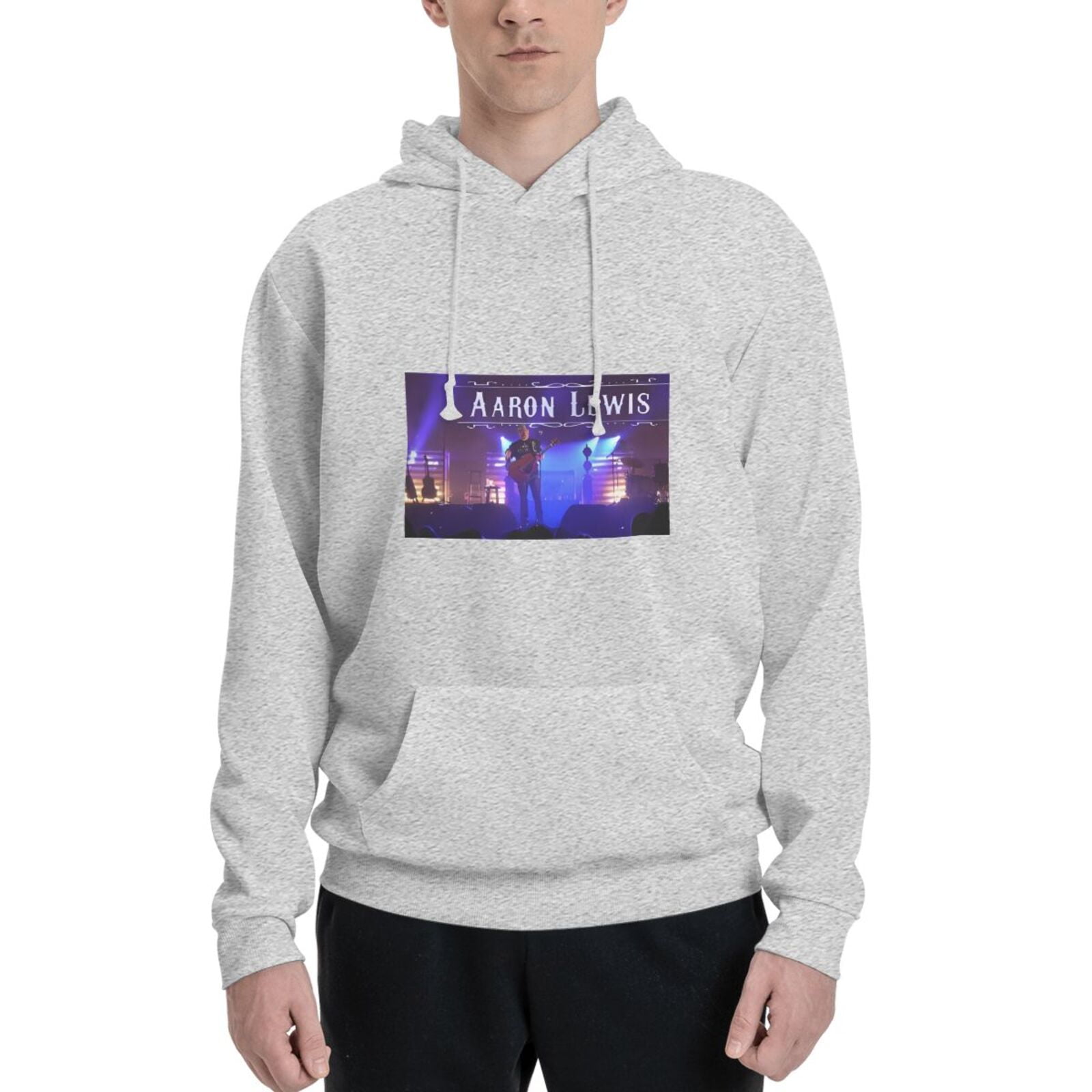 Aaron Music Lewis Mens 2024 Long Sleeve Hoodies Crewneck Cotton Comfort