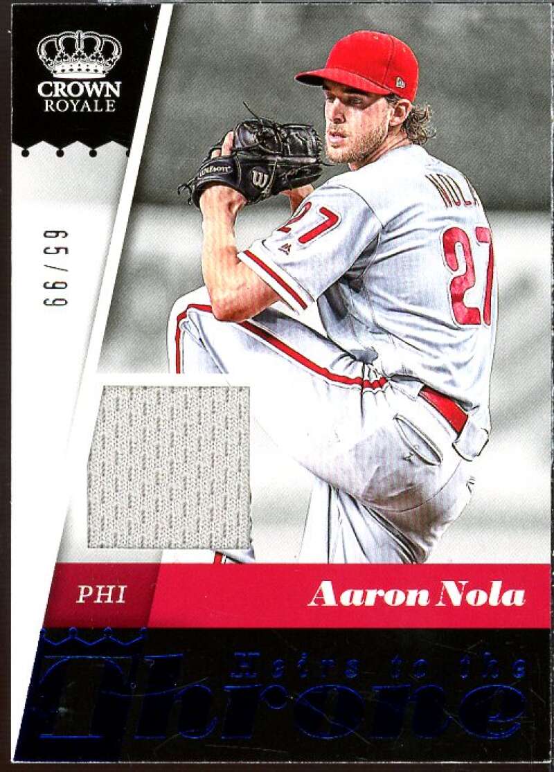 Aaron Nola Card 2018 Crown Royale Heirs to the Throne Materials Blue ...