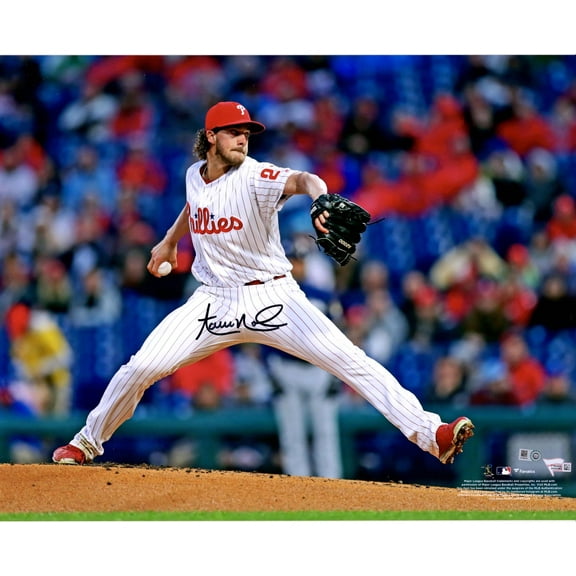 Aaron Nola Philadelphia Phillies Autographed 16" x 20" Leg Up Photograph - Fanatics Authentic Certified
