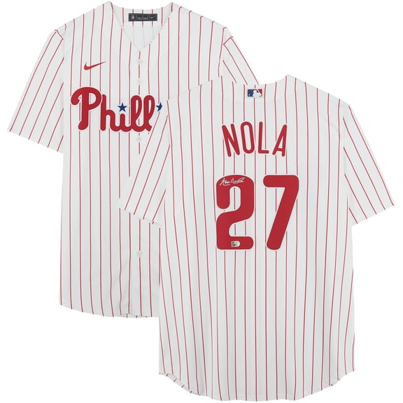 Aaron Nola Philadelphia Phillies Autographed White Nike Replica Jersey