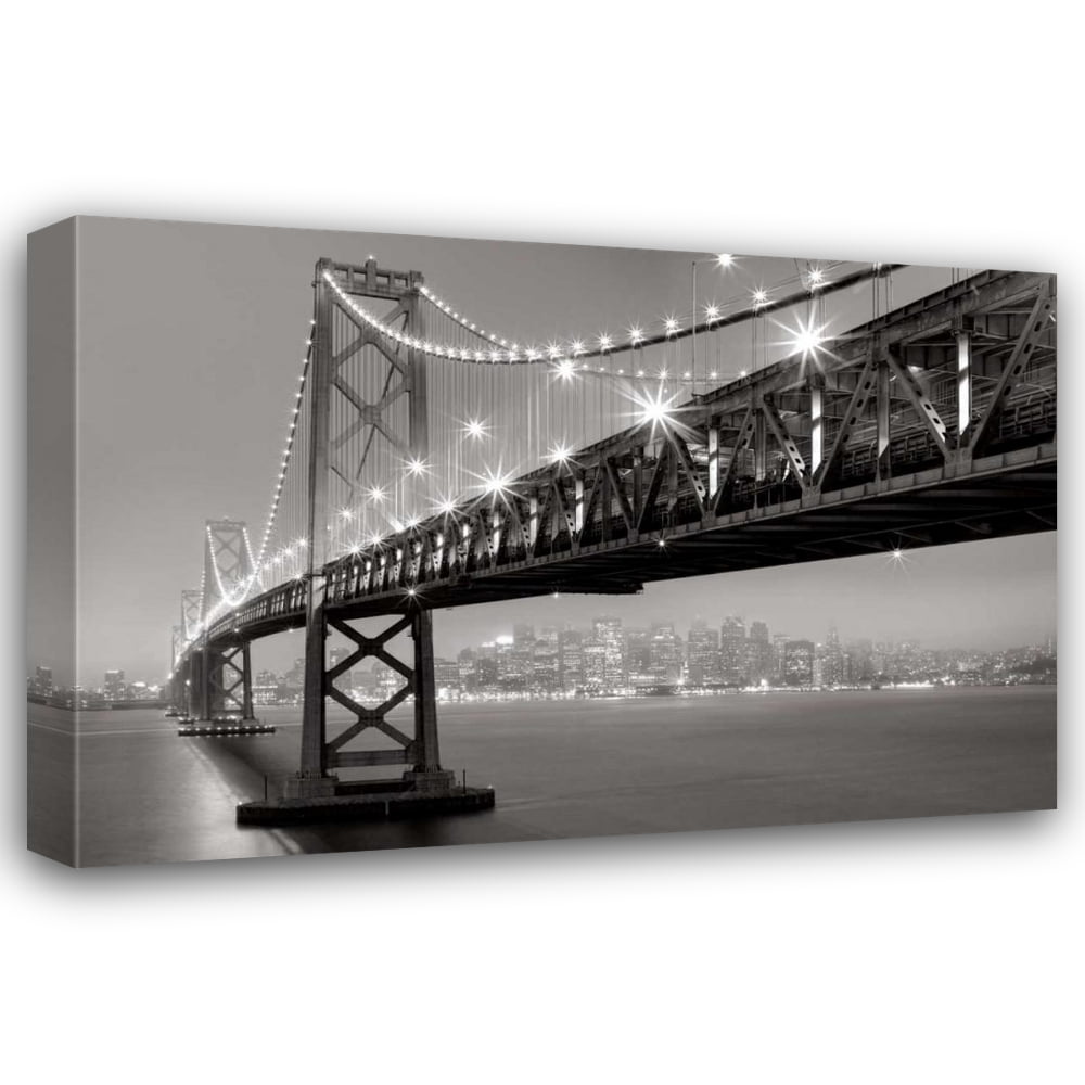 Aaron Reed 18x13 Gallery Wrapped Canvas Wall Art Titled - Bay Bridge at ...