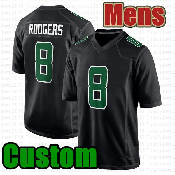 Aaron Rodgers 5 Garrett Wilson Football Jersey Ahmad Sauce Gardner