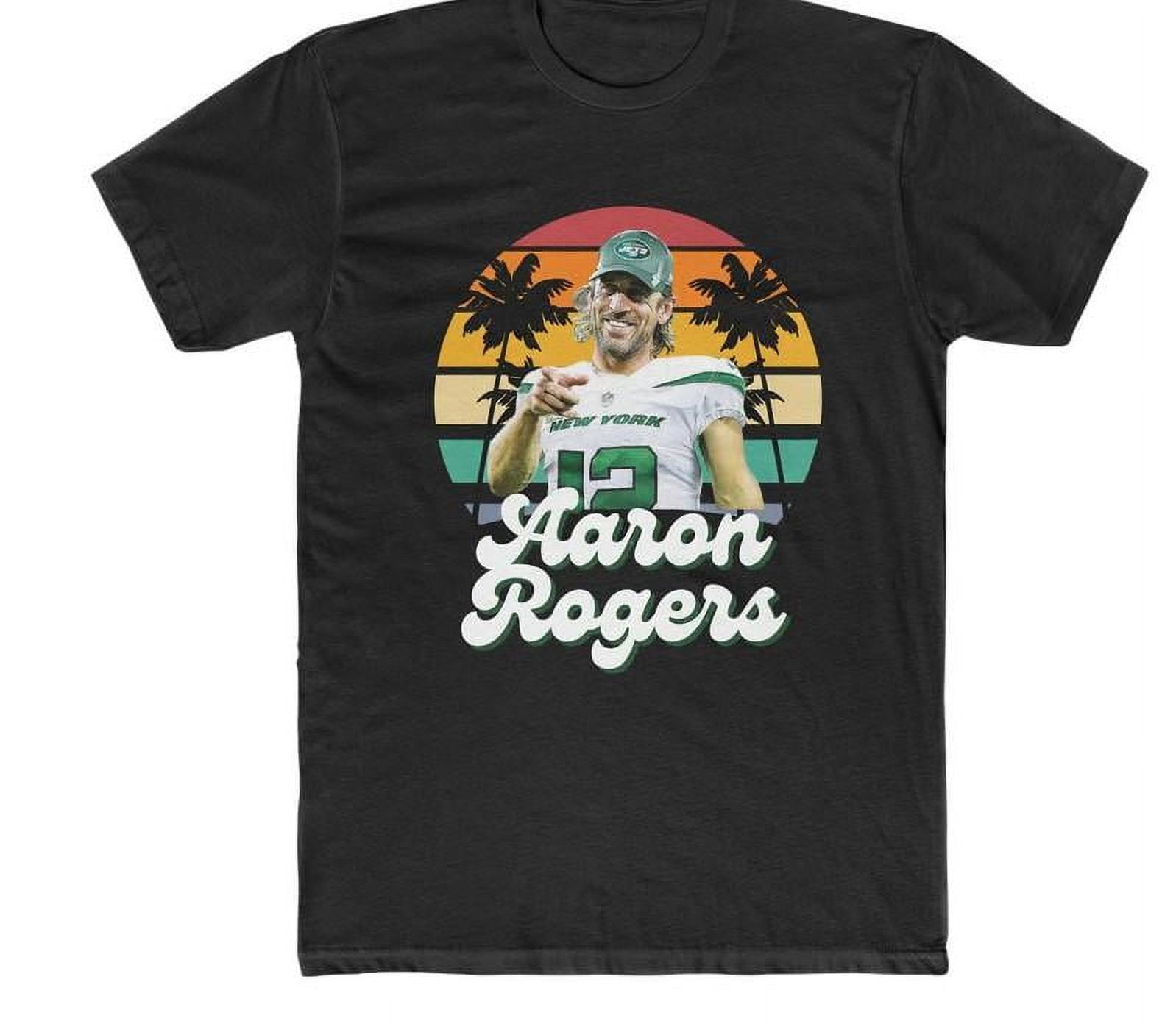 Aaron Rodgers Jets, Retro Ny Jet Crewneck Unisex Comfort Tee T Shirt, Color: Pepper, Size: 4XL