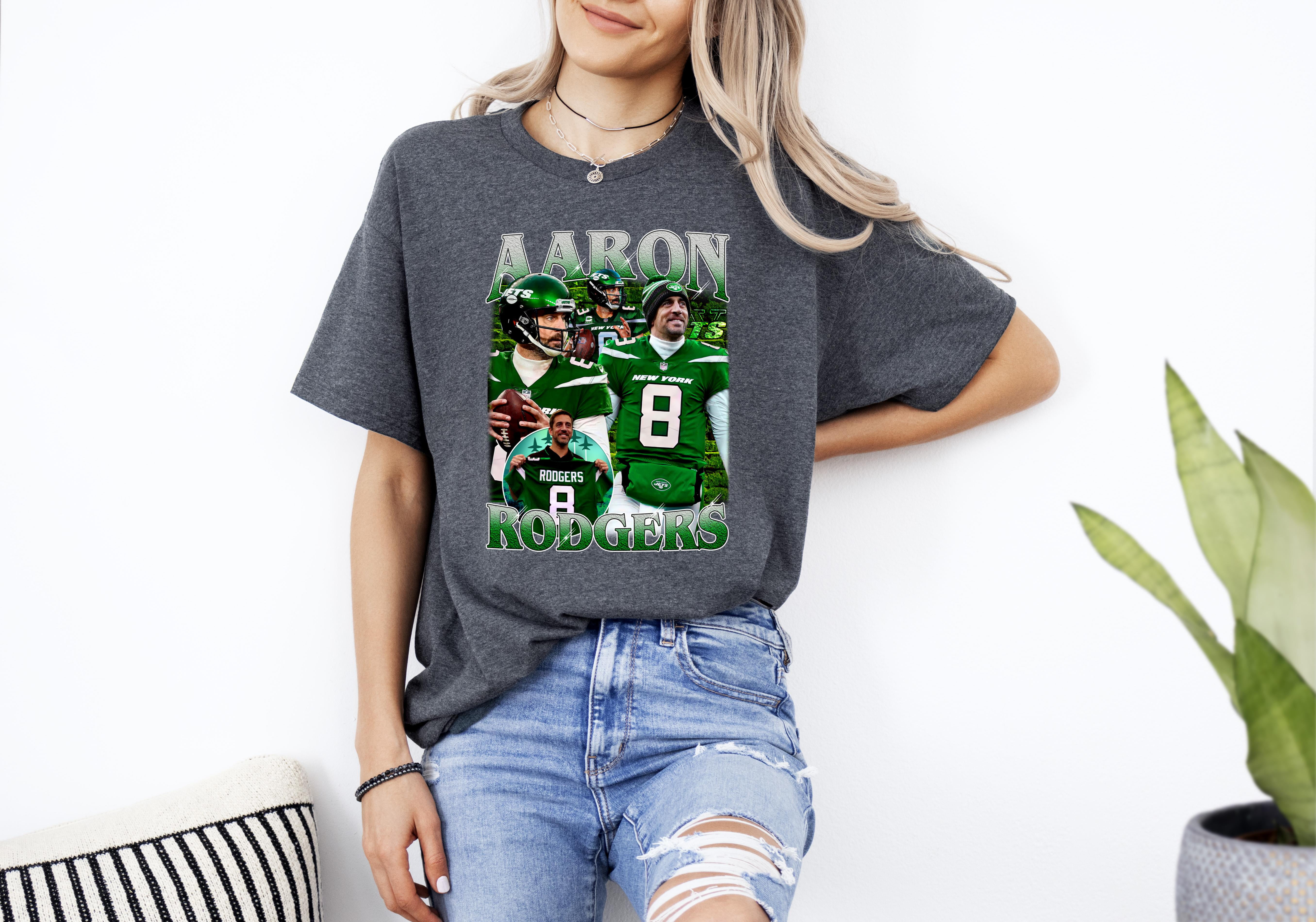 Aaron Rodgers Jets Tshirt New York Football Jets Shirt Up To 4XL - Walmart.com