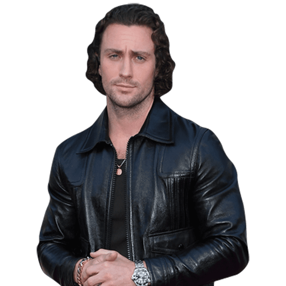Aaron Taylor Johnson (Leather Jacket) Half Body Buddy Cutout