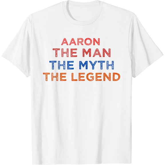 Aaron The Man The Myth The Legend Vintage Sunset T-Shirt mens t shirt，white，women，funny，misfits，men，journey