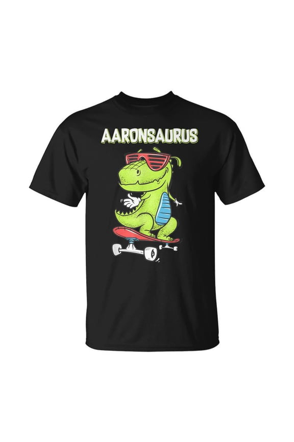 Aaronsaurus Name Birthday Dinosaur T Rex TShirt