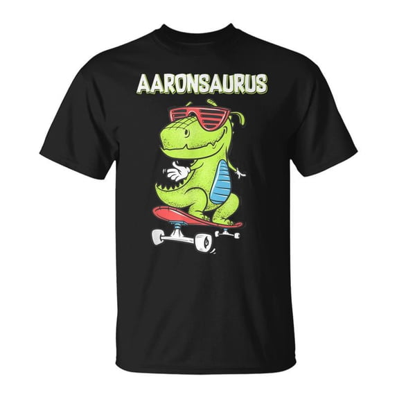 Aaron Rex Aaronsaurus Name Birthday Dinosaur T Rex TShirt - Walmart.com