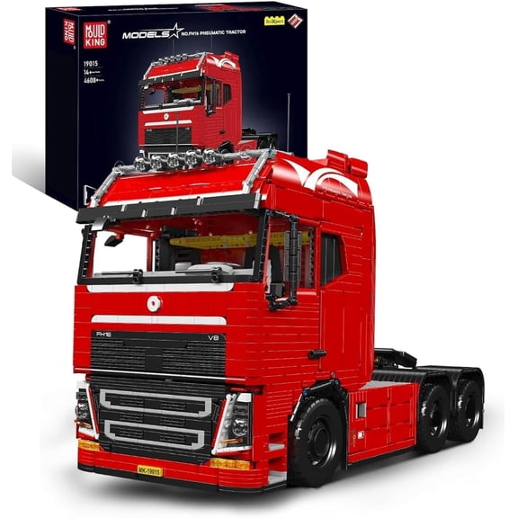 Aasimar Tractor Truck Block Kits Model, MOC 19015 Building Blocks Set to Build, Gift for Adult Collections Enthusiasts(4,608 Pieces with Motor/APP Remote Control)