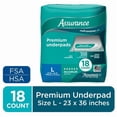 thumbnail image 1 of Aassurancee Unisex Premium Underpad for Adults, L , Maximum Absorbency (18 Count), 1 of 6