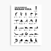 AatoeaX The 26 Poses Of Bikram Yoga Canvas Print Modern Wall Art Canvas Poster – Aesthetic Print for Home, Office, or Apartment Decor ,11"x14"or14"x11",Unframe