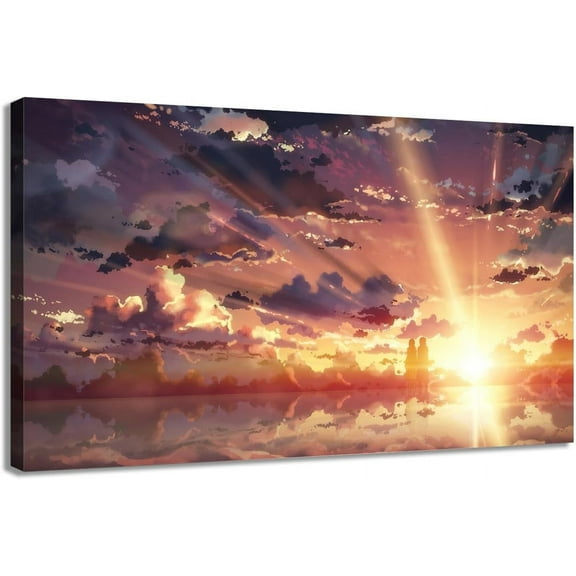 AatoeaX AFLE Sword Art Online Poster,Kirito And Asuna,Sao Poster Canvas Wall Art For Living Room Decor Aesthetic Vintage Posters & Prints Teen Room Decor Room Decorations Growth Mindset