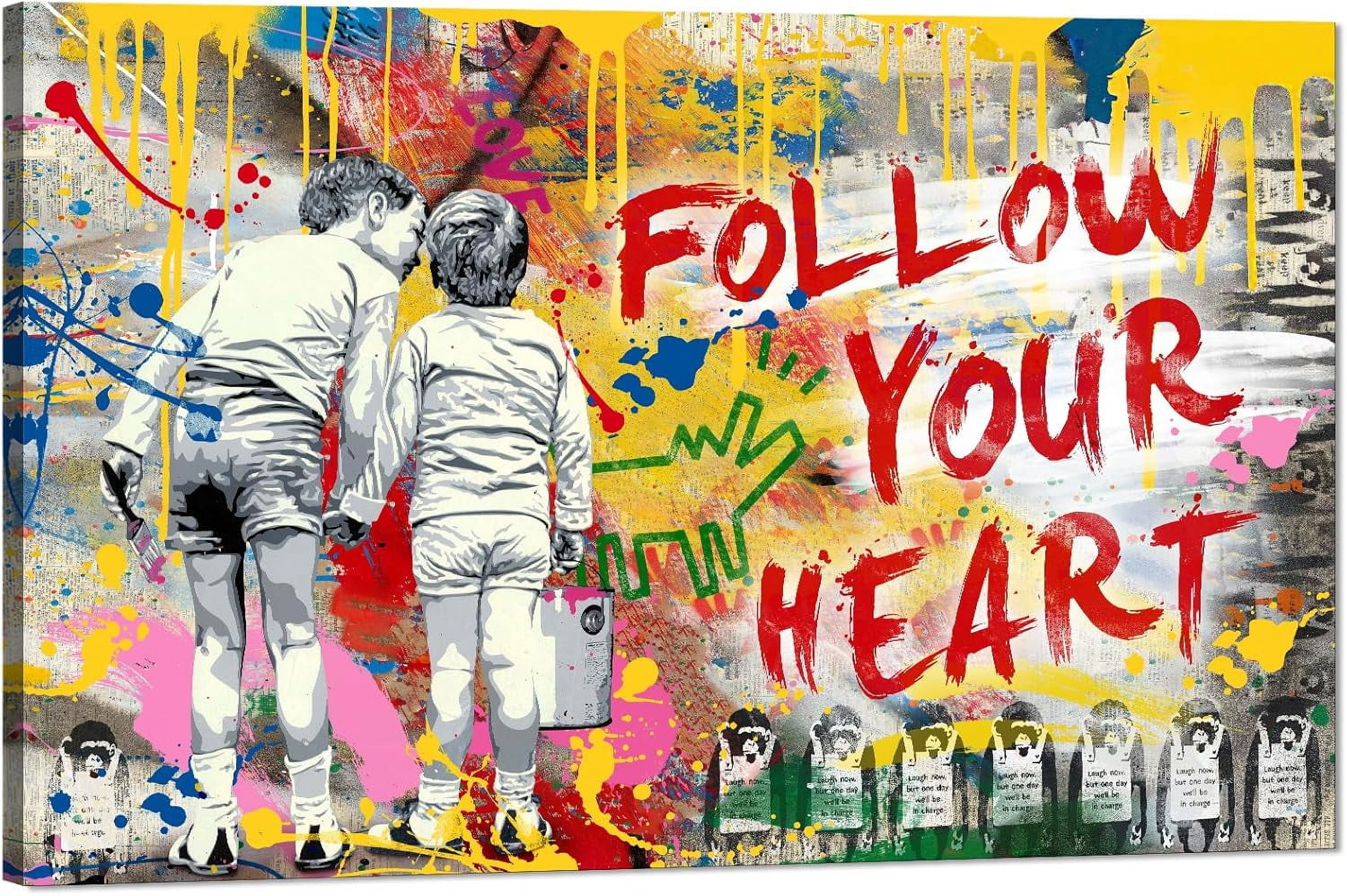 AatoeaX Banksy Wall Art for Living Room Canvas Wall Art Colorful