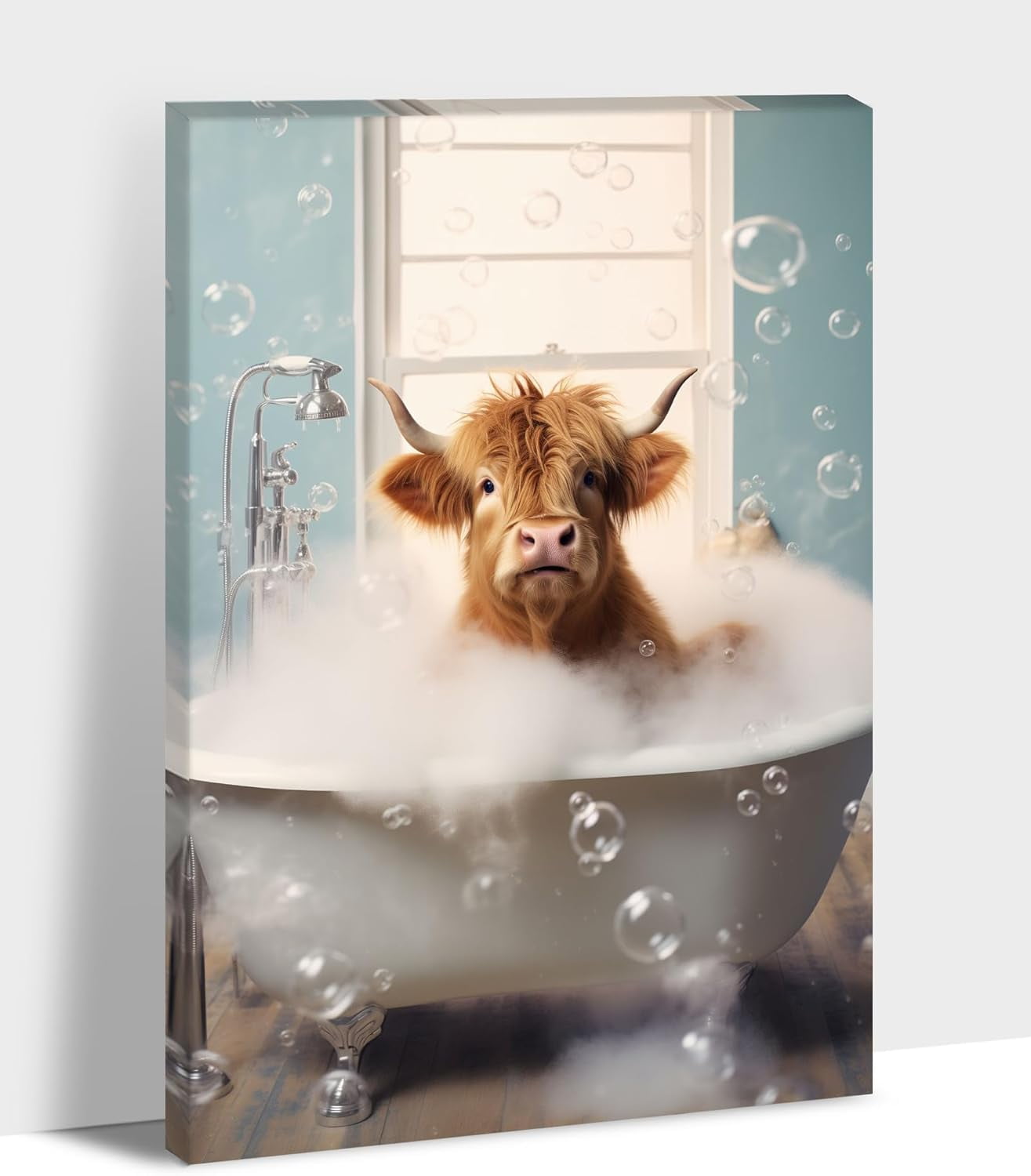 AatoeaX Bathroom Wall Art - Cow Pictures Wall Decor, Cute Highland Cow ...