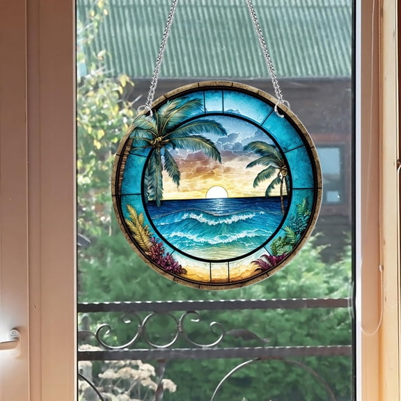 AatoeaX Beach - themed Acrylic Hanging - Oceanic, Tropical for Coastal Spaces, Beach House Decor [Beach - themed, Acrylic Hanging, Oceanic, Tropical, Coastal, Beach House Decor]