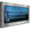 thumbnail image 1 of AatoeaX Blue Family Canvas Wall Art-Family Hope Love Inspirational Quote Wall Pictures-Family Wall Decor,Positive Sayings Rustic Canvas Print Artwork Painting for Living Room,Bedroom,Home Decor, 1 of 4