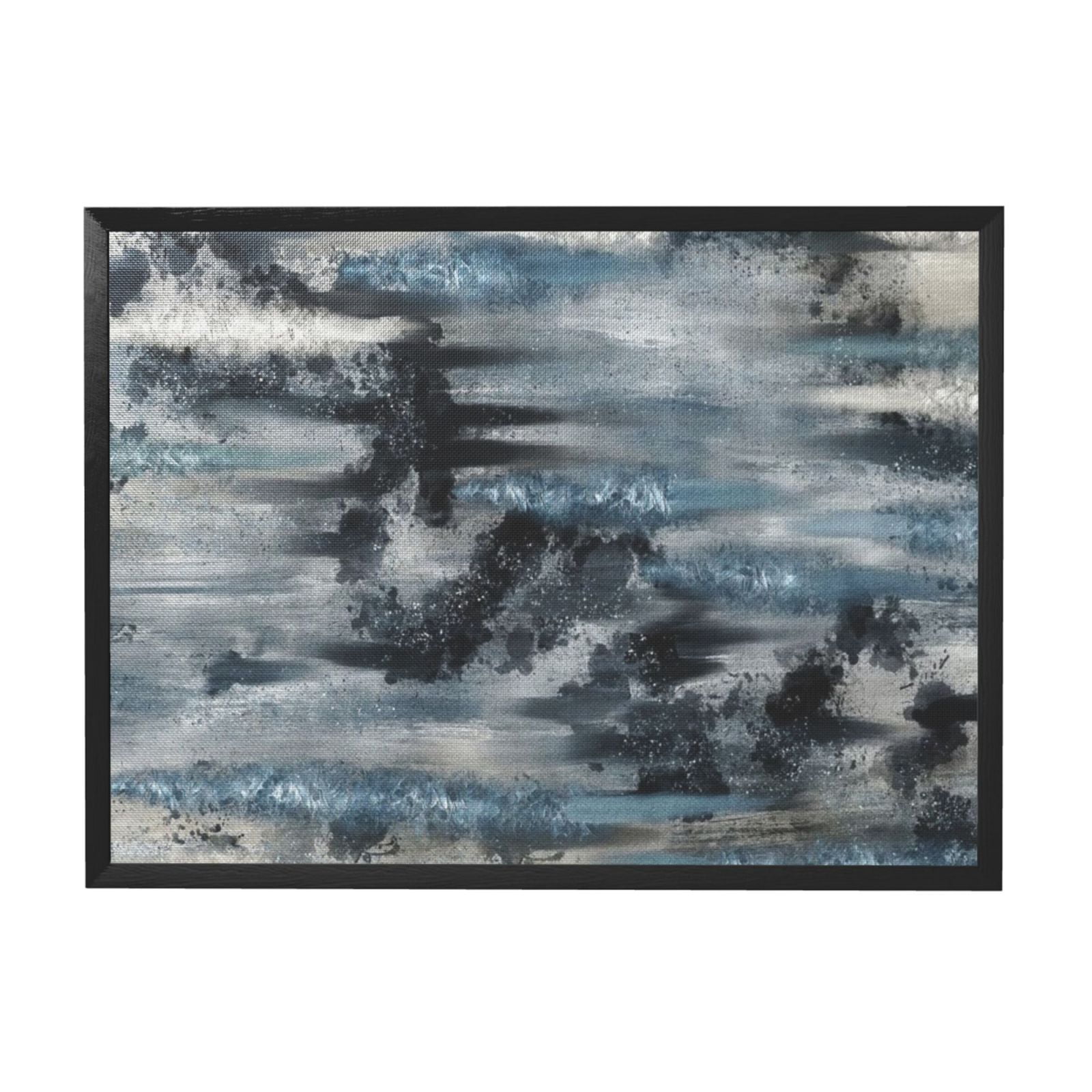 AatoeaX Blue Gray Canvas Prints Wall Art Abstract Blue Picture Wall ...