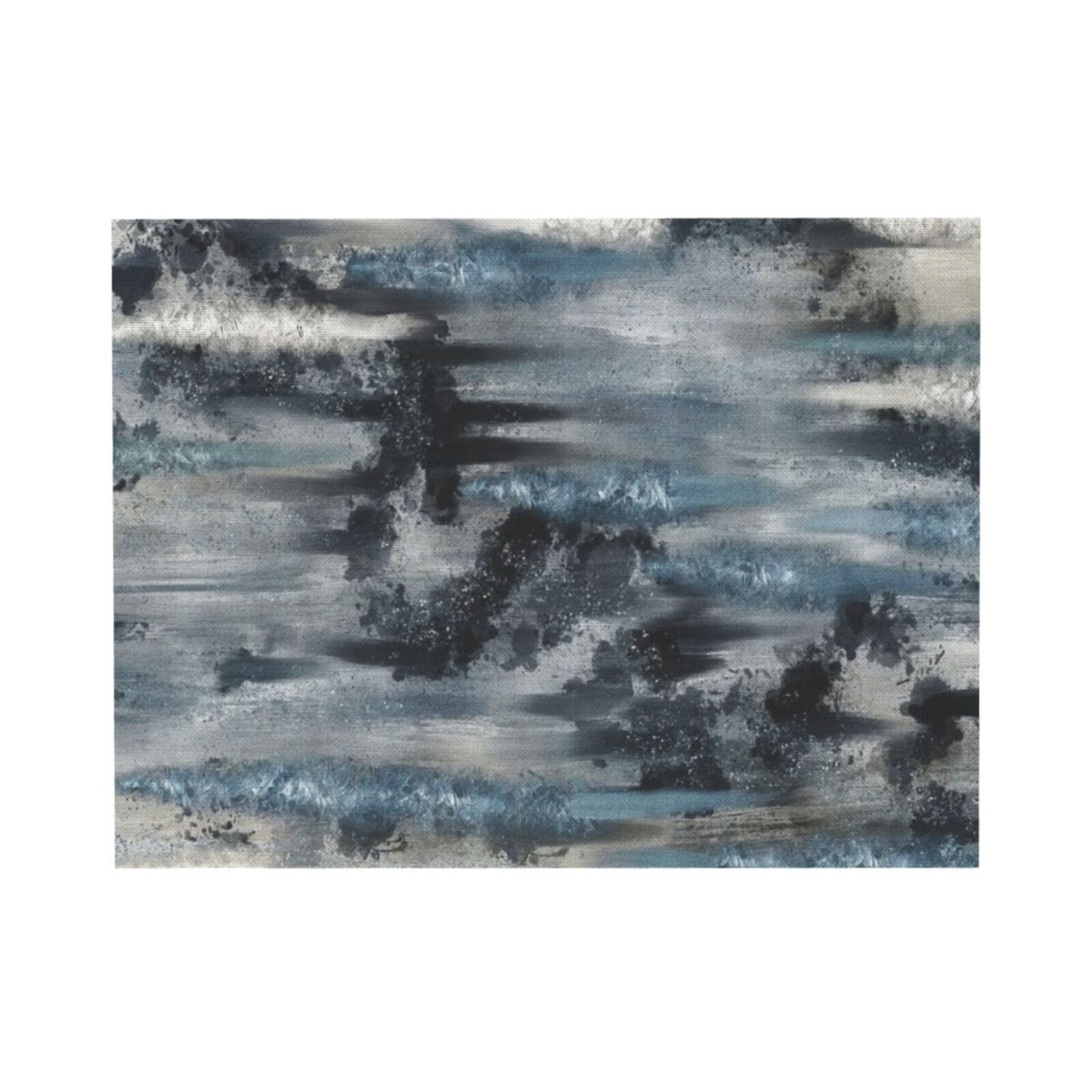AatoeaX Blue Gray Canvas Prints Wall Art Abstract Blue Picture Wall ...