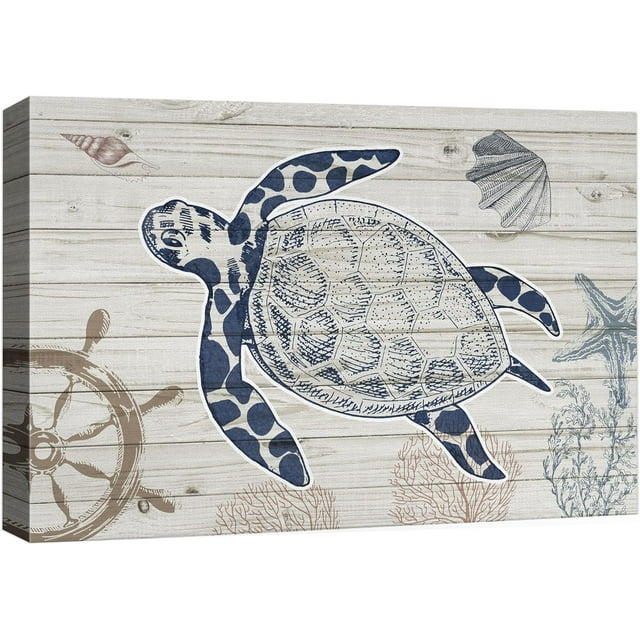 AatoeaX Canvas Print Wall Art Tropical Island Underwater Ocean Turtle ...
