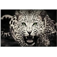 thumbnail image 1 of AatoeaX Cheetah Room Decor Leopard Canvas Wall Art Poster Paintings Black Background White Wildlife Animal Leopard Print Cheetah Pictures Artwork Aesthetic Ready to Hang for Men Bedroom Dorm, 1 of 4