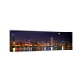 thumbnail image 1 of AatoeaX "Chicago Cubs Pride Lighting Across Downtown Skyline II, Chicago, Illinois, USA" Images Canvas Print Modern Wall Art Canvas Poster – Aesthetic Print Decor ,16"x16",Black Frame, 1 of 5