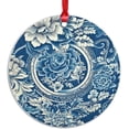 thumbnail image 1 of AatoeaX Classic Blue - White Porcelain - Style Ornament: Floral Scrollwork Design, Transparent Acrylic, Hanging Decor for Oriental - Themed Spaces, Porcelain Lovers & Home Accents, 1 of 6