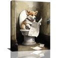 thumbnail image 1 of AatoeaX Cow Bathroom Decor Highland Cow Wall Art Cute Highland cow Wall Decor Animals Prints Pictures Bathroom Canvas Painting Modern Decorations Artwork for Bathroom Toilet, 1 of 3