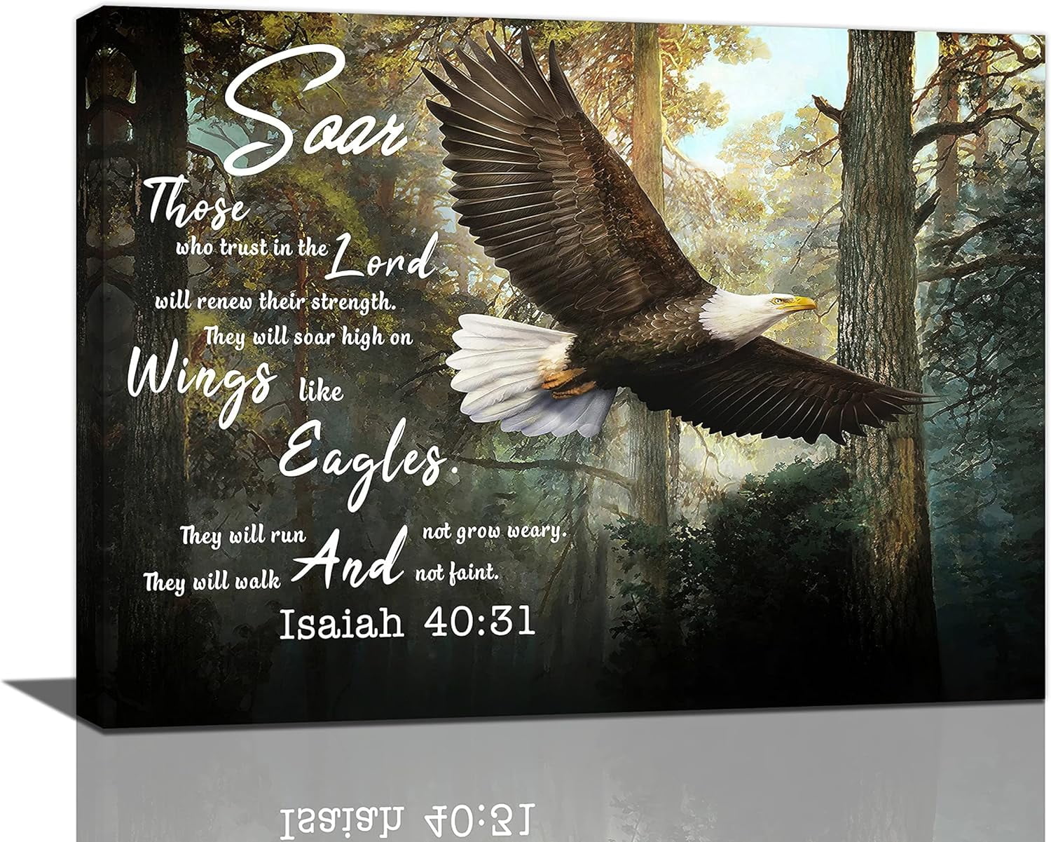 AatoeaX Eagle Wall Art Flying Bald Eagle Inspirational Decor Pictures ...